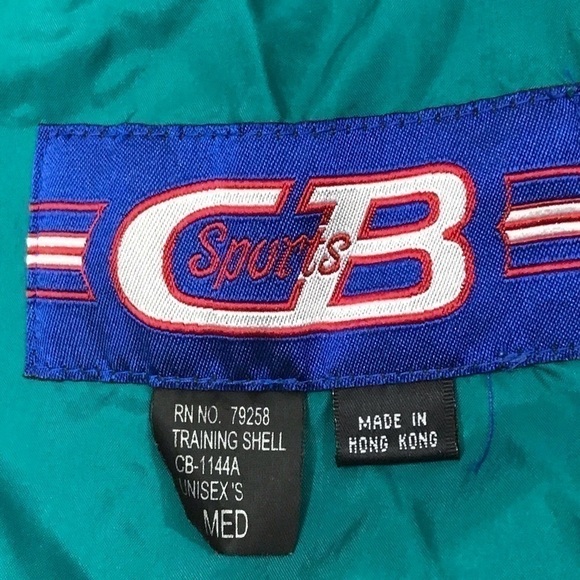 Vintage Cb Windbreaker Pullover Teal Green Unisex - Picture 7 of 8